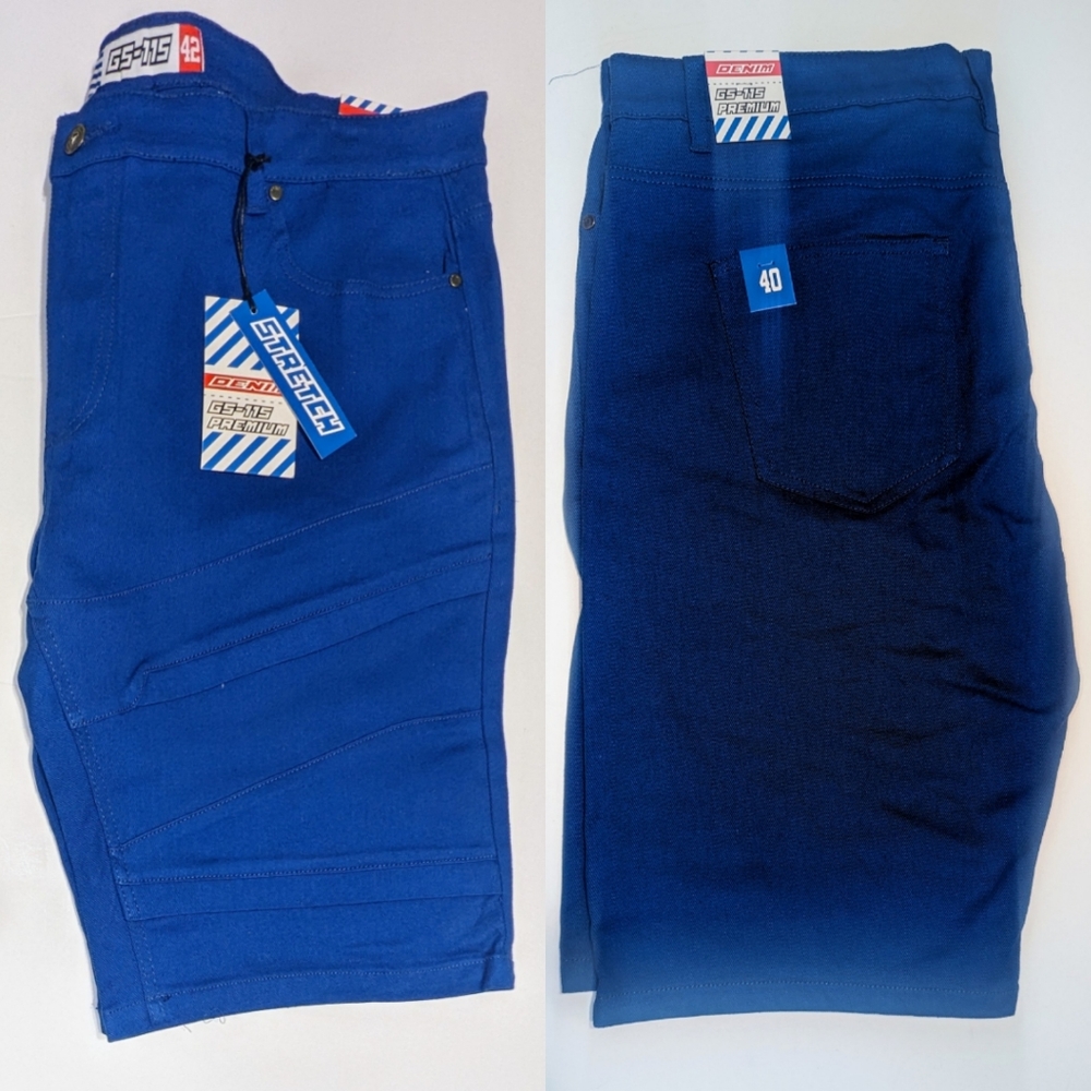 Big Men's Colored Denim Shorts